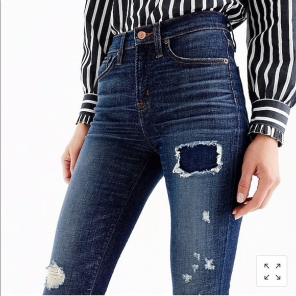 J. Crew High Rise Toothpick Raw Hem Jeans (25P) - Picture 3 of 12